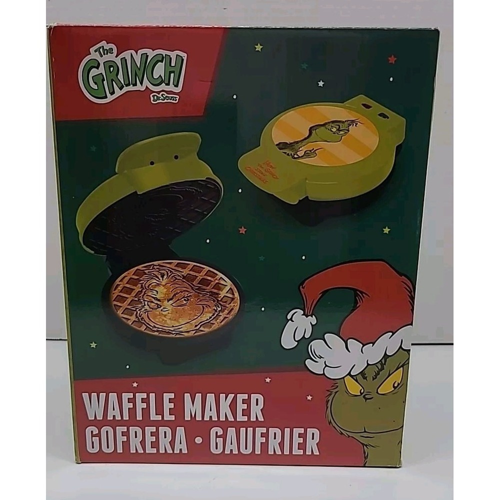 The Grinch‎ Waffle Maker. Uncanny Brands *Tested Works*